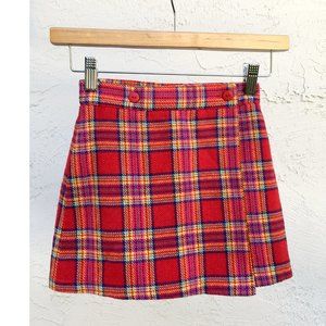 Croco Kids - Woven Plaid Wrap Skirt (Girls 8)